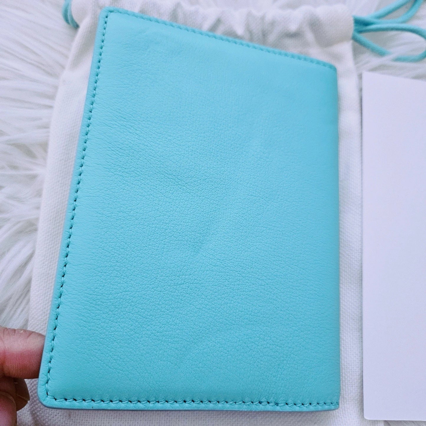 New Tiffany & Co. Passport Cover In Tiffany Blue Leather