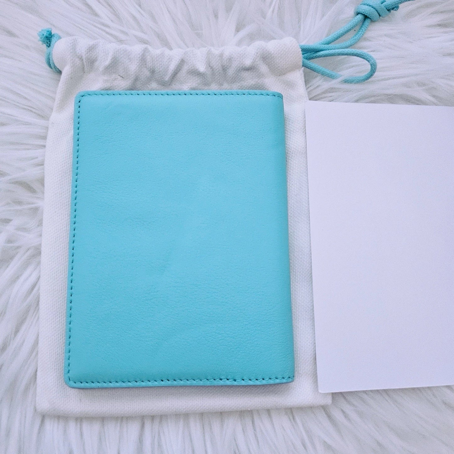 New Tiffany & Co. Passport Cover In Tiffany Blue Leather