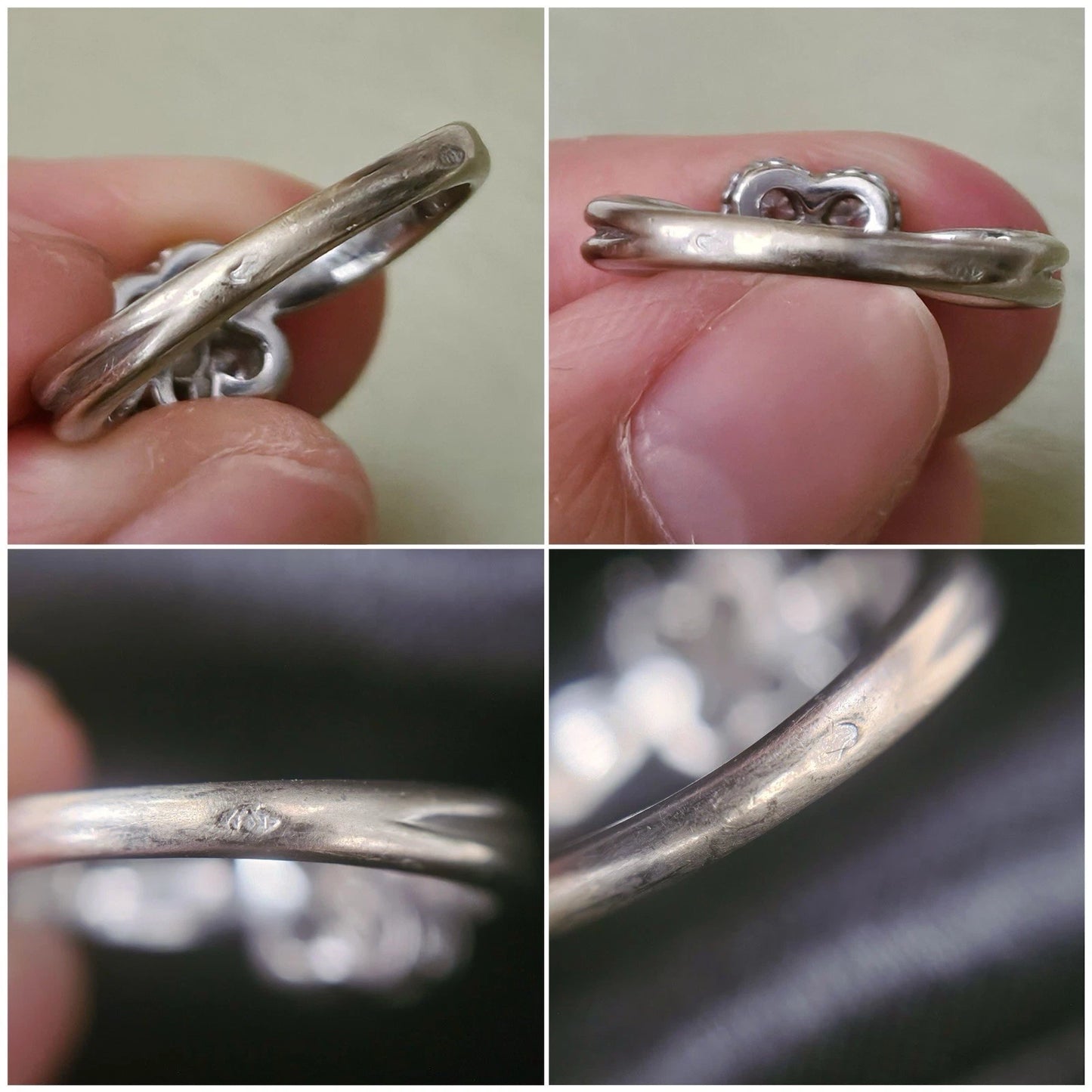 Vintage Van Cleef & Arpels ARNO Diamond 18k White Gold Alhambra VCA Clover Ring