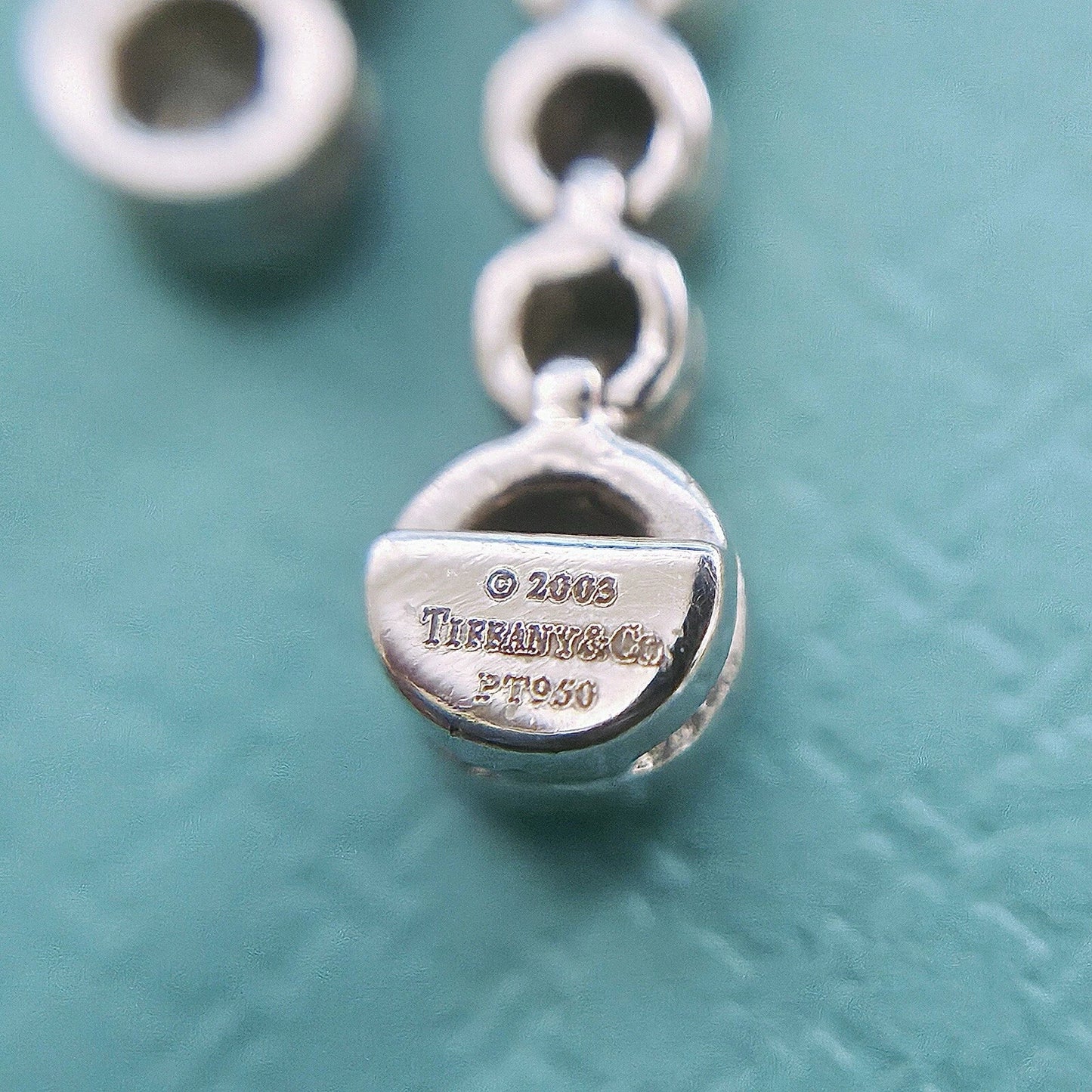 RARE Tiffany & Co. Platinum Diamond Jazz Double Drop Pendant Necklace