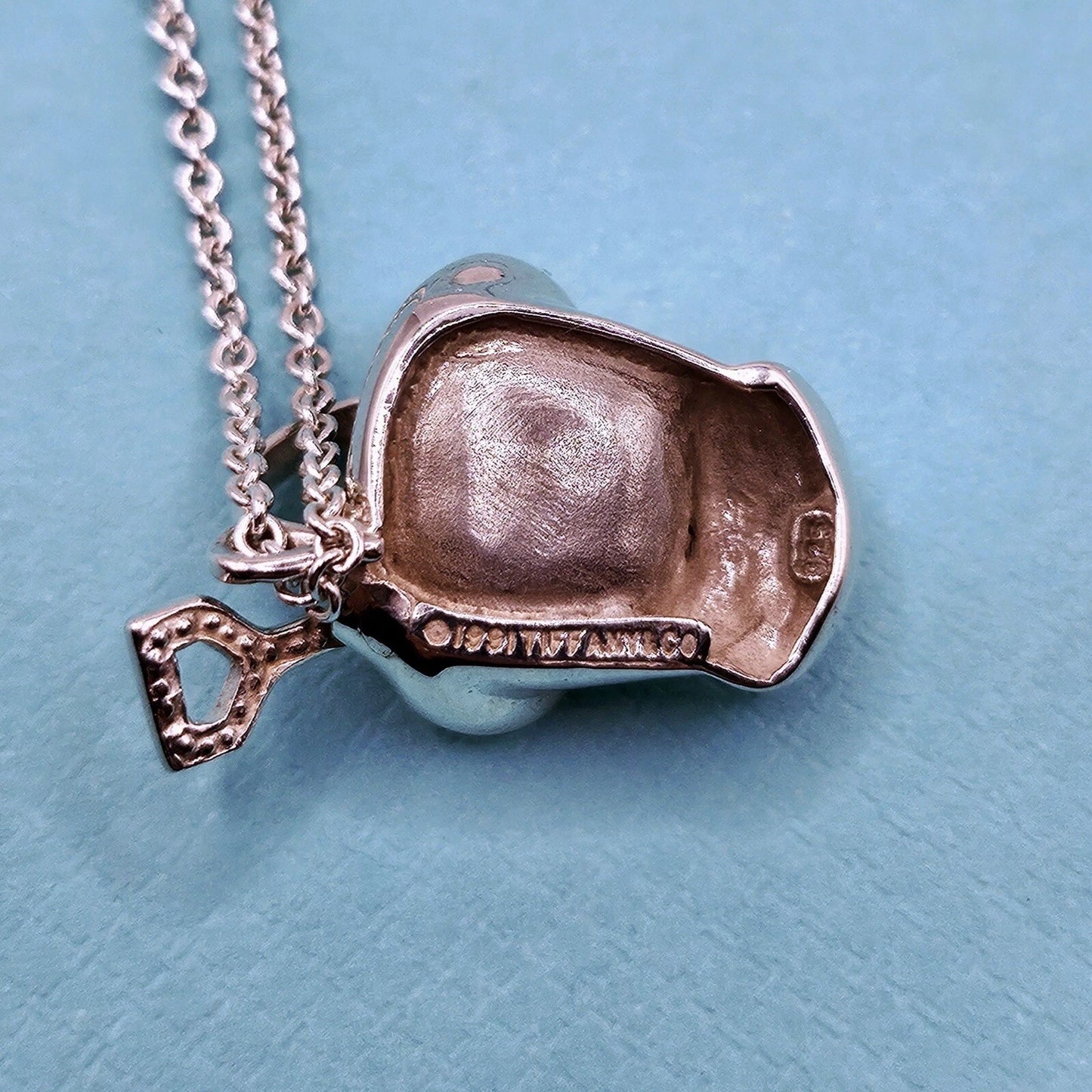 RARE Vintage 1991 Tiffany & Co. Sterling Silver Bucket Shovel Necklace