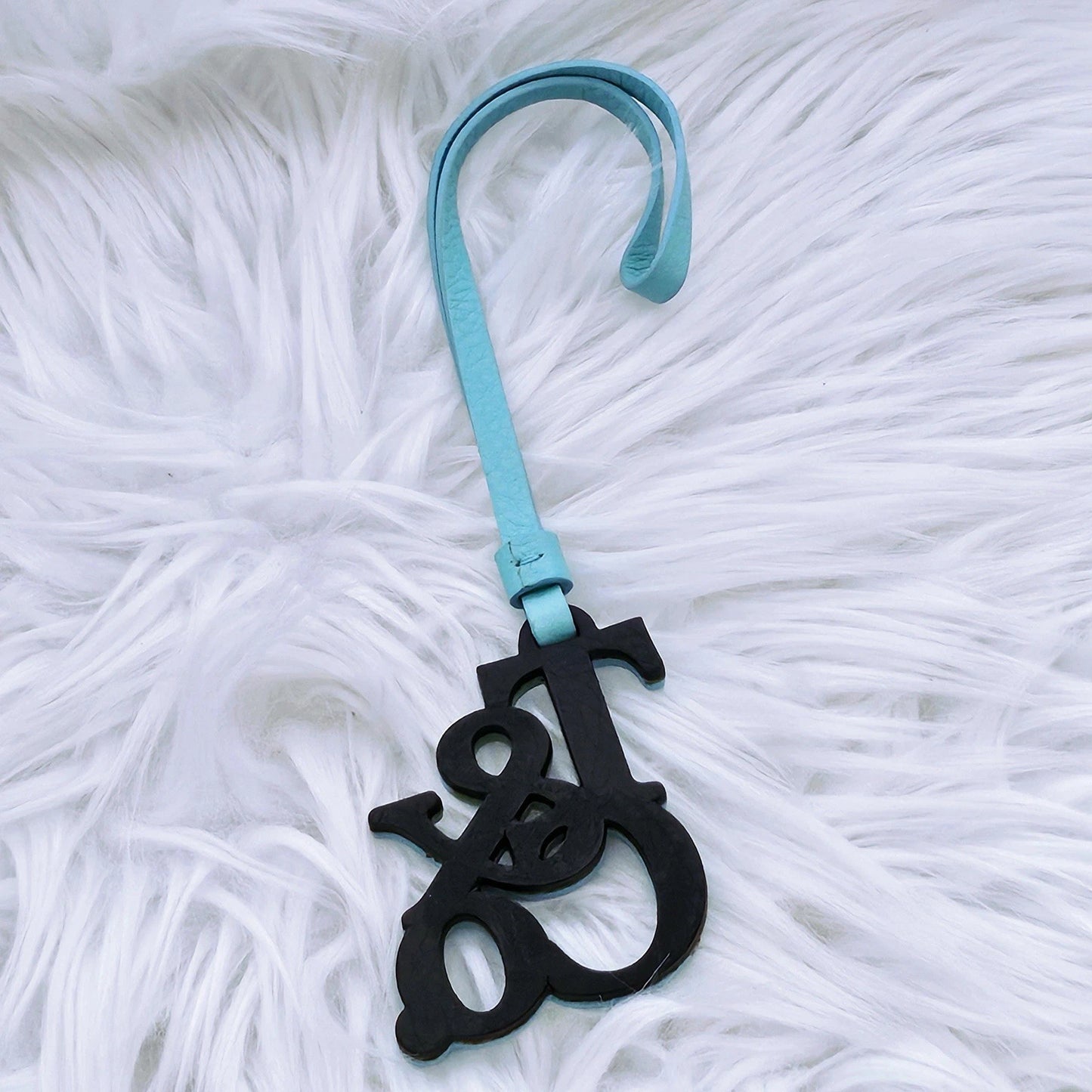 Tiffany & Co. Tiffany Blue Leather T&Co Logo Luggage Tag Made In Italy