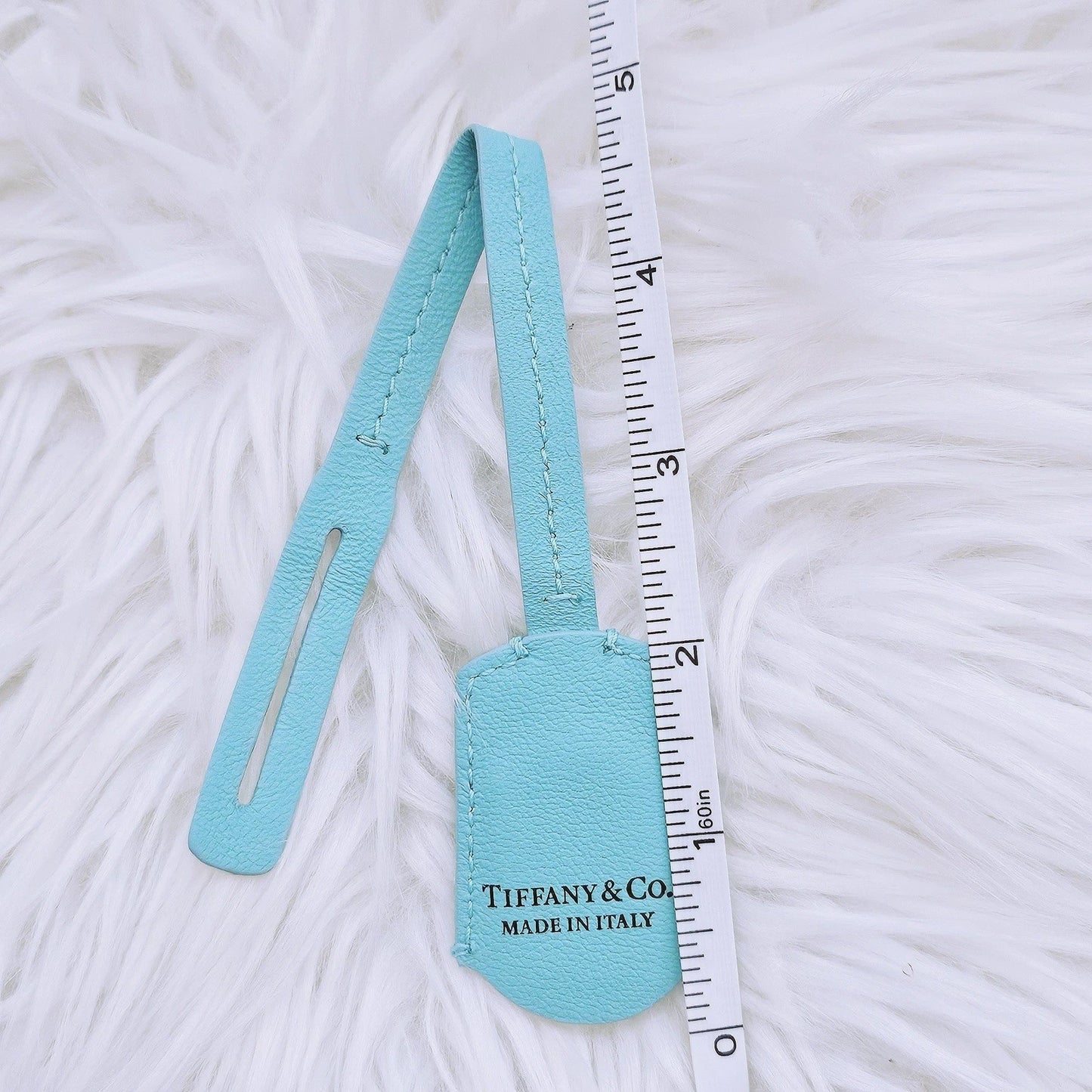 Tiffany & Co. Tiffany Blue Leather Clutchette Luggage Tag Sterling Silver