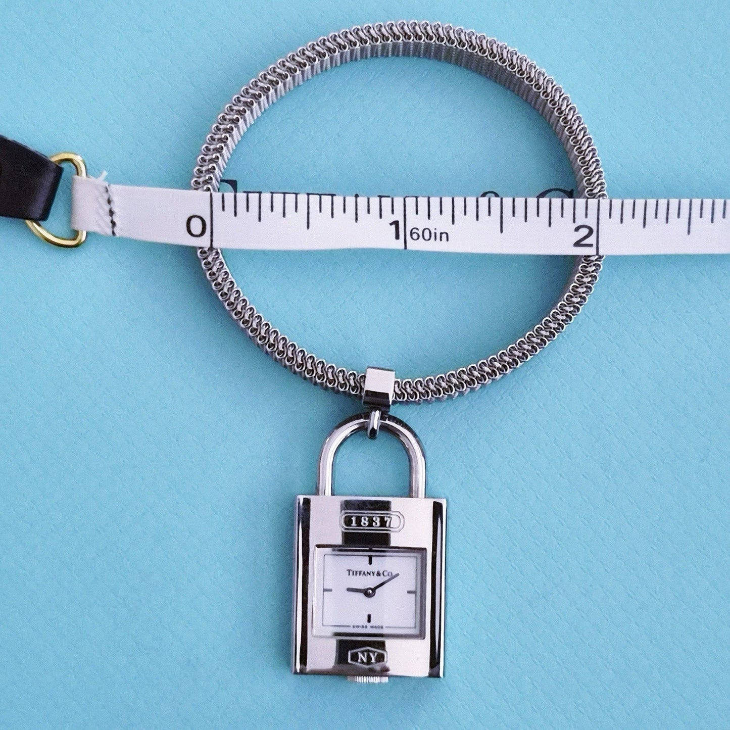 Tiffany & Co. 1837 Padlock Watch Stainless Steel Stretch Bracelet Wristwatch