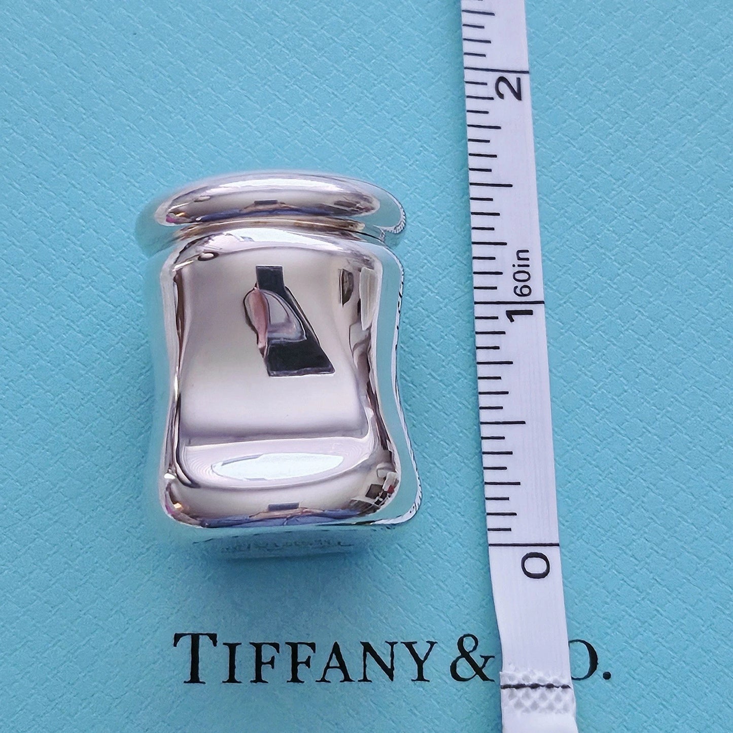 Tiffany & Co. Elsa Peretti Thumbprint Pillbox Sterling Silver
