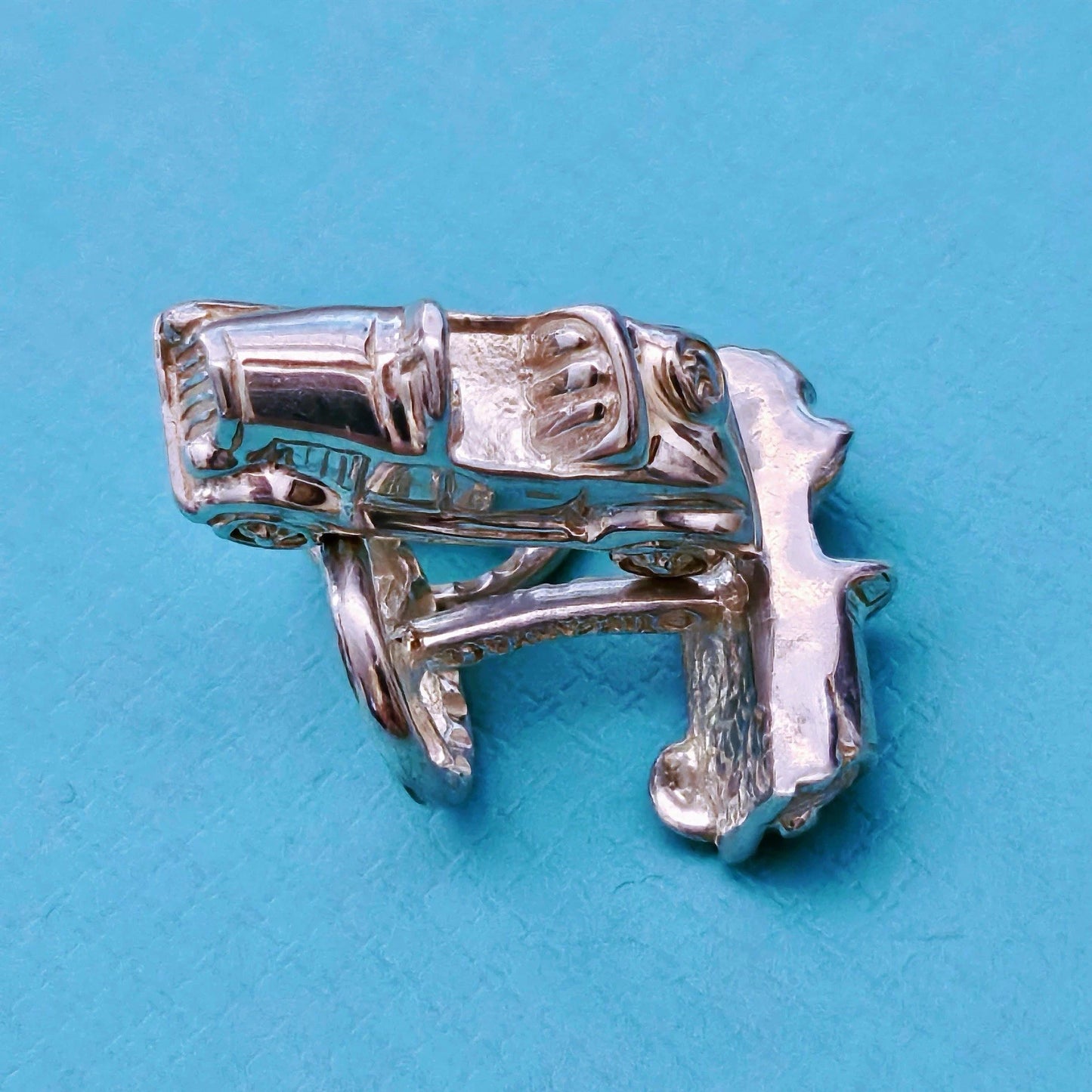 RARE Vintage Tiffany & Co. Sterling Silver Rolls Royce Wheels Car Cufflinks