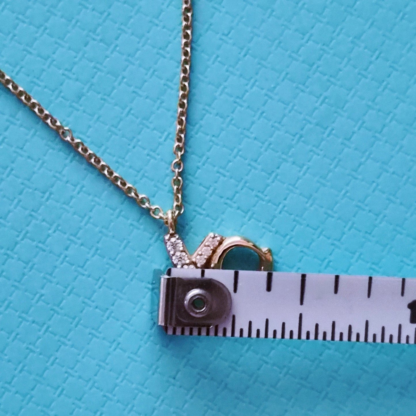 Tiffany & Co. Paloma Picasso Love & Kisses ‘XO’ 18k Diamond Pendant Necklace 16”