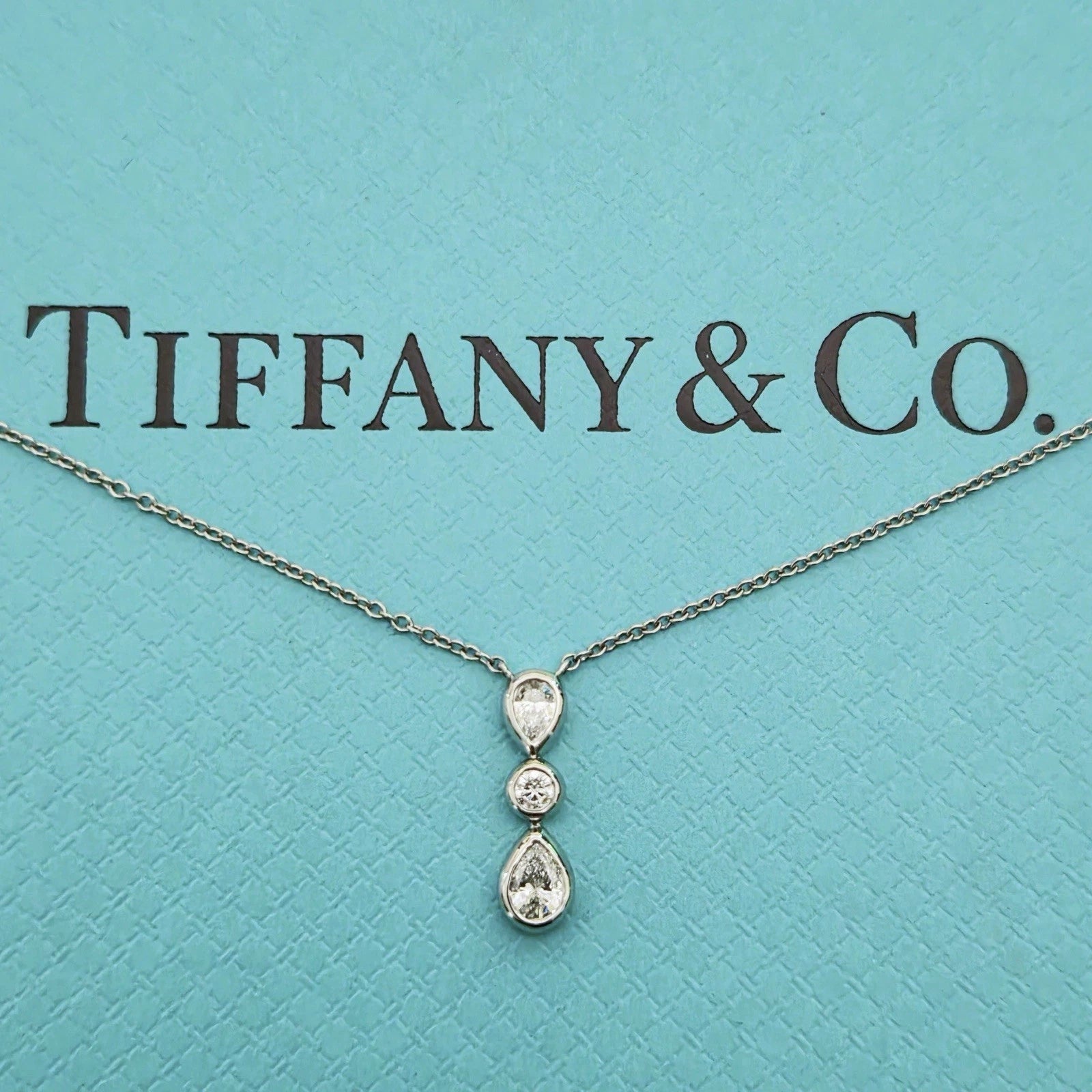 Tiffany & Co. Jazz Tear Drop Pear & Brilliant Cut Diamond Necklace Tiffany & Co. Jazz Tear Drop Pear & Brilliant Cut Diamond Necklace