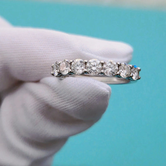 $12,300 Tiffany & Co. Embrace Half Circle Platinum .91 ct 3.5mm Wedding Ring