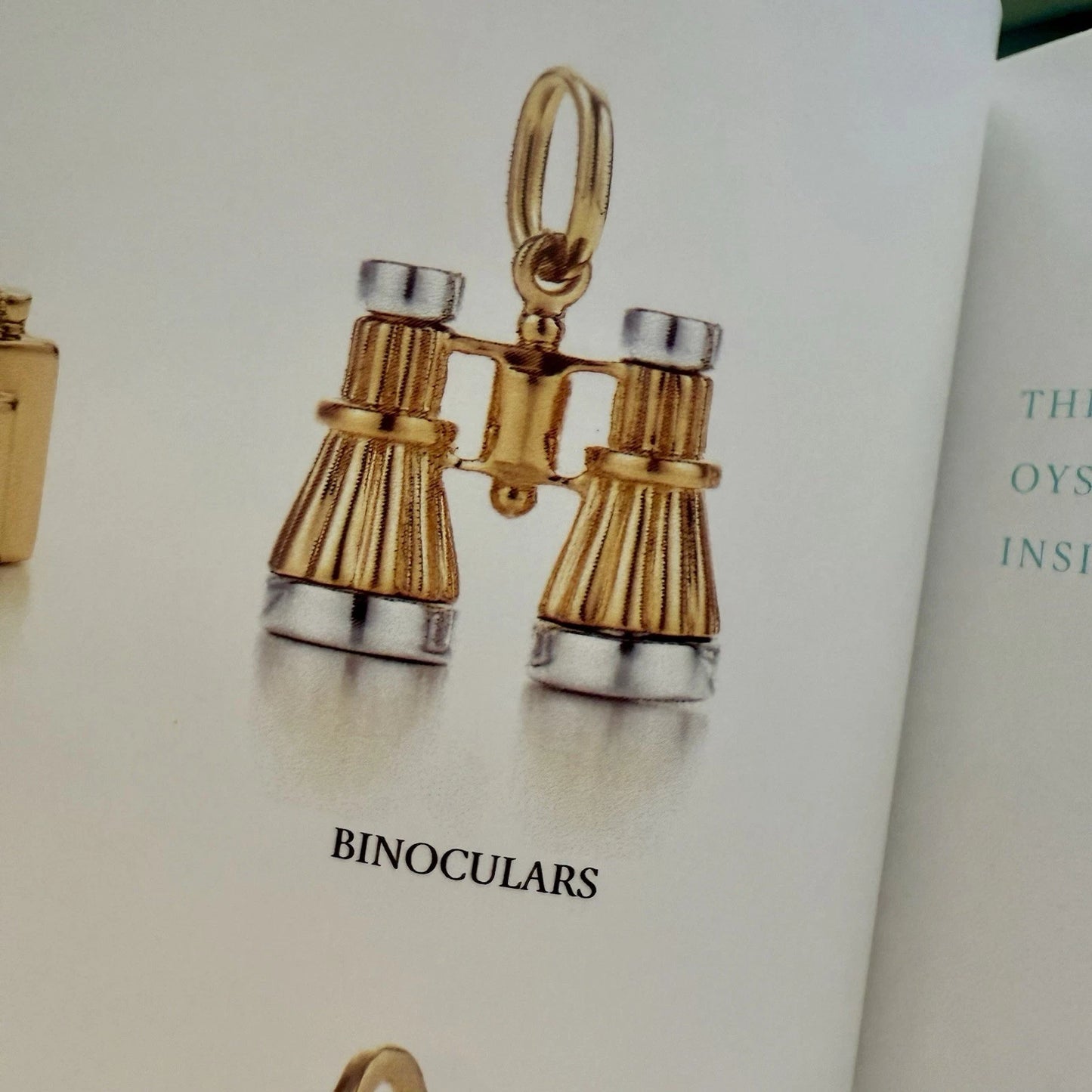 RARE Vintage Tiffany & Co. 18k Yellow Gold White Gold Binoculars Pendant Charm