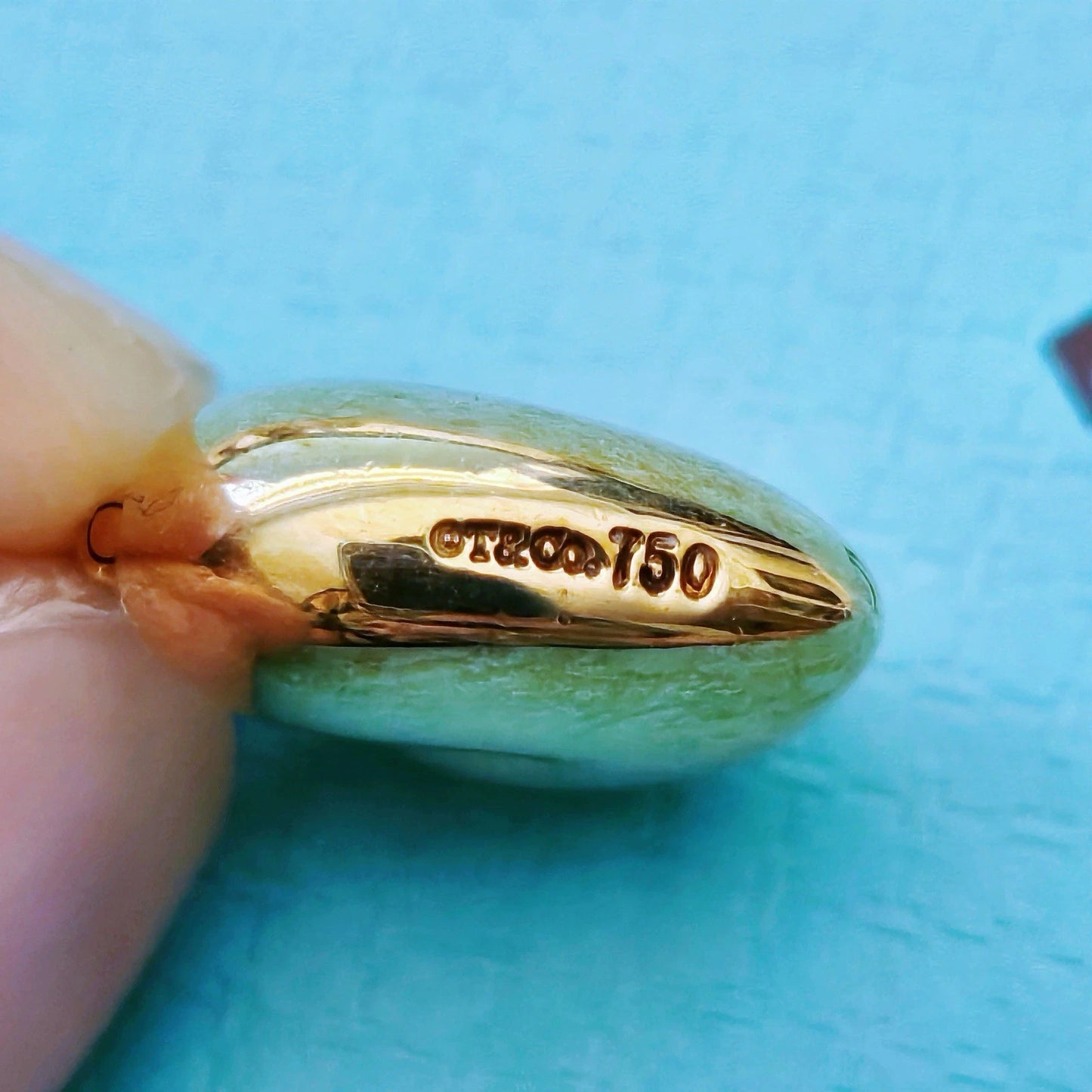 RARE Vintage Tiffany & Co. 18k Yellow Gold Puffy Heart Lock Pendant Charm