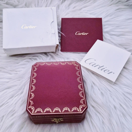 Vintage Cartier Baignoire Travel Desk Clock Swiss Made Rose Gold Tone w/ Box
