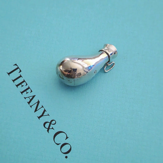 RARE Vintage 1970s Tiffany & Co. Elsa Peretti Big Bottle Jug Silver Pendant
