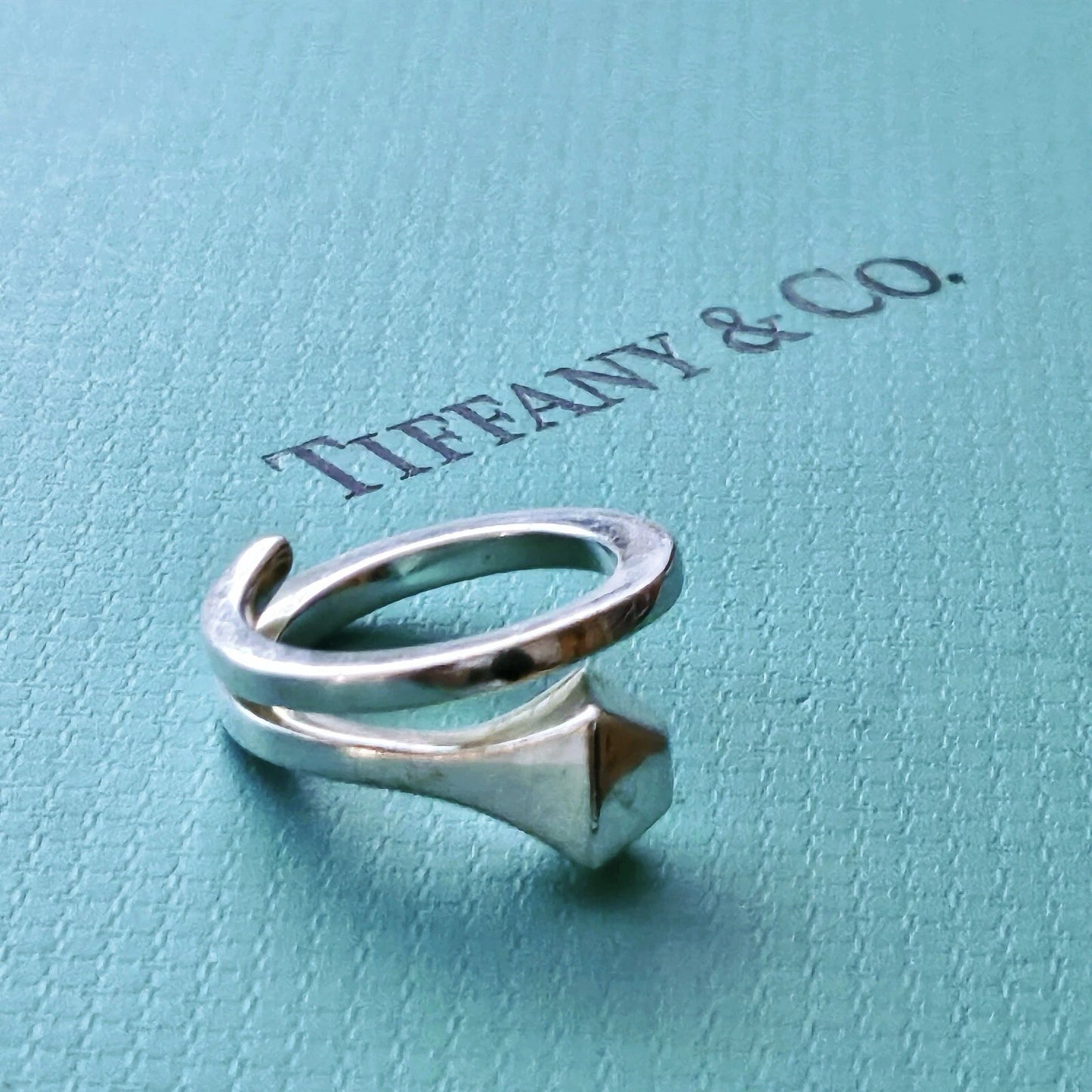 EXTREMELY RARE Vintage Tiffany & Co. Elsa Peretti Sterling Siver Nail Ring 6.25