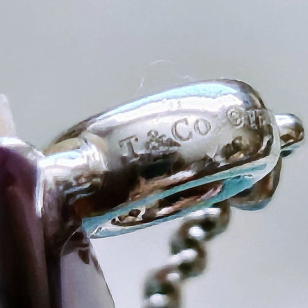 Tiffany & Co. Elsa Peretti Platinum Diamond BTY Ring Chain .07 Carats