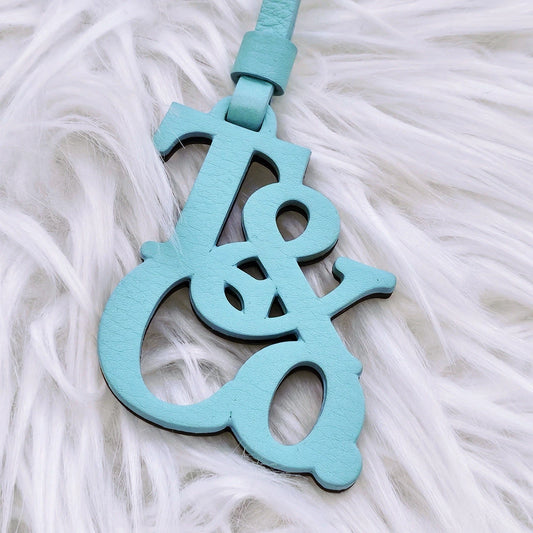 Tiffany & Co. Tiffany Blue Leather T&Co Logo Luggage Tag Made In Italy