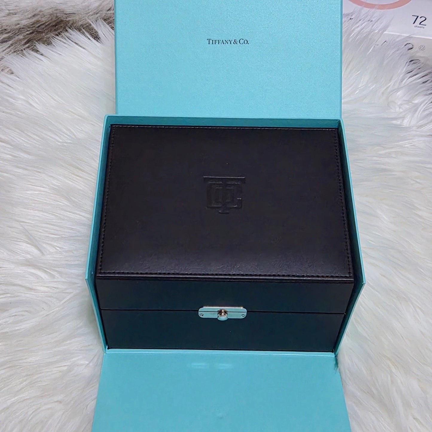 Tiffany & Co. Atlas Chronograph 18k White Gold Stainless Steel Men Watch 42mm