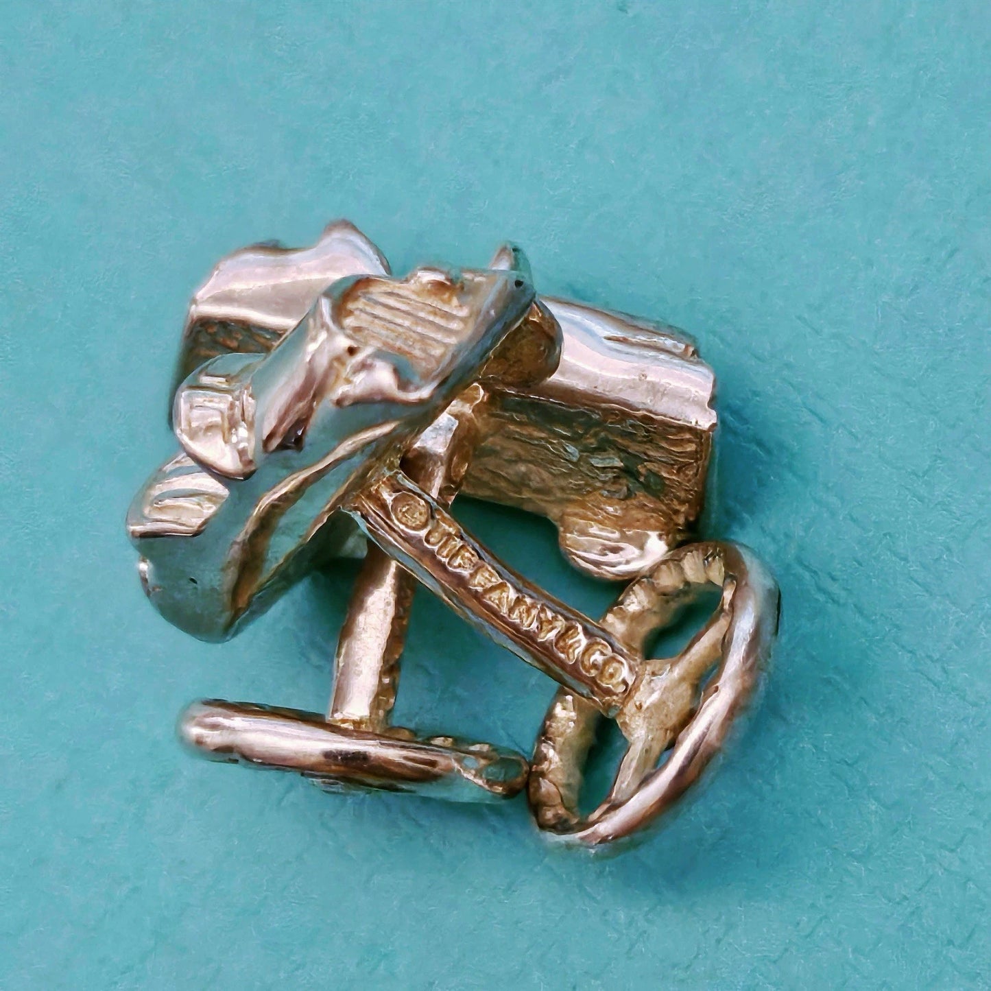RARE Vintage Tiffany & Co. Sterling Silver Rolls Royce Wheels Car Cufflinks
