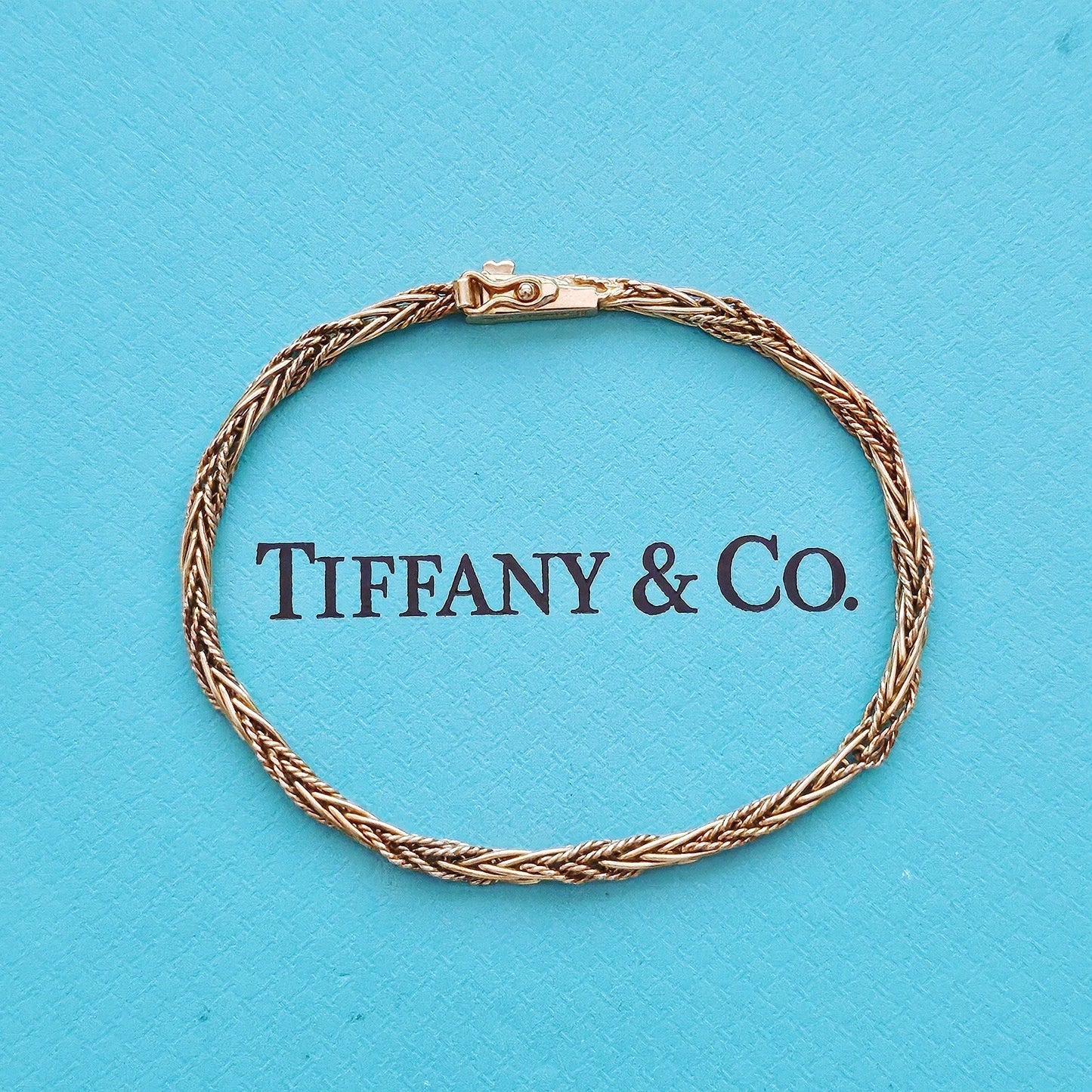 RARE Vintage Tiffany & Co. 18k YG Braided Rope Russian Weave Twisted Bracelet