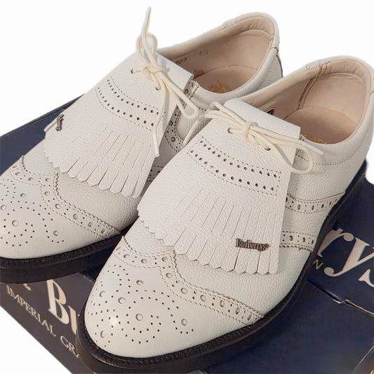 RARE Vintage Burberrys of London Imperial Grade Golf Shoes 24.5E Japan W/ Box