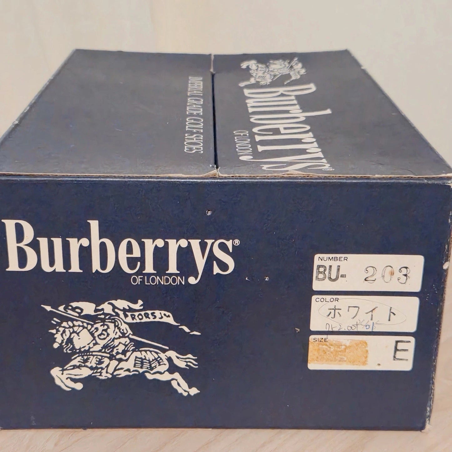 RARE Vintage Burberrys of London Imperial Grade Golf Shoes 24.5E Japan W/ Box
