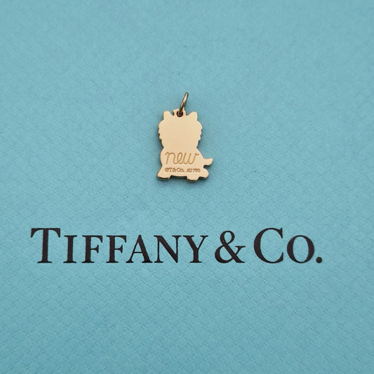 Tiffany & Co. 18k Rose Gold New Yorkie Dog Charm Pendant