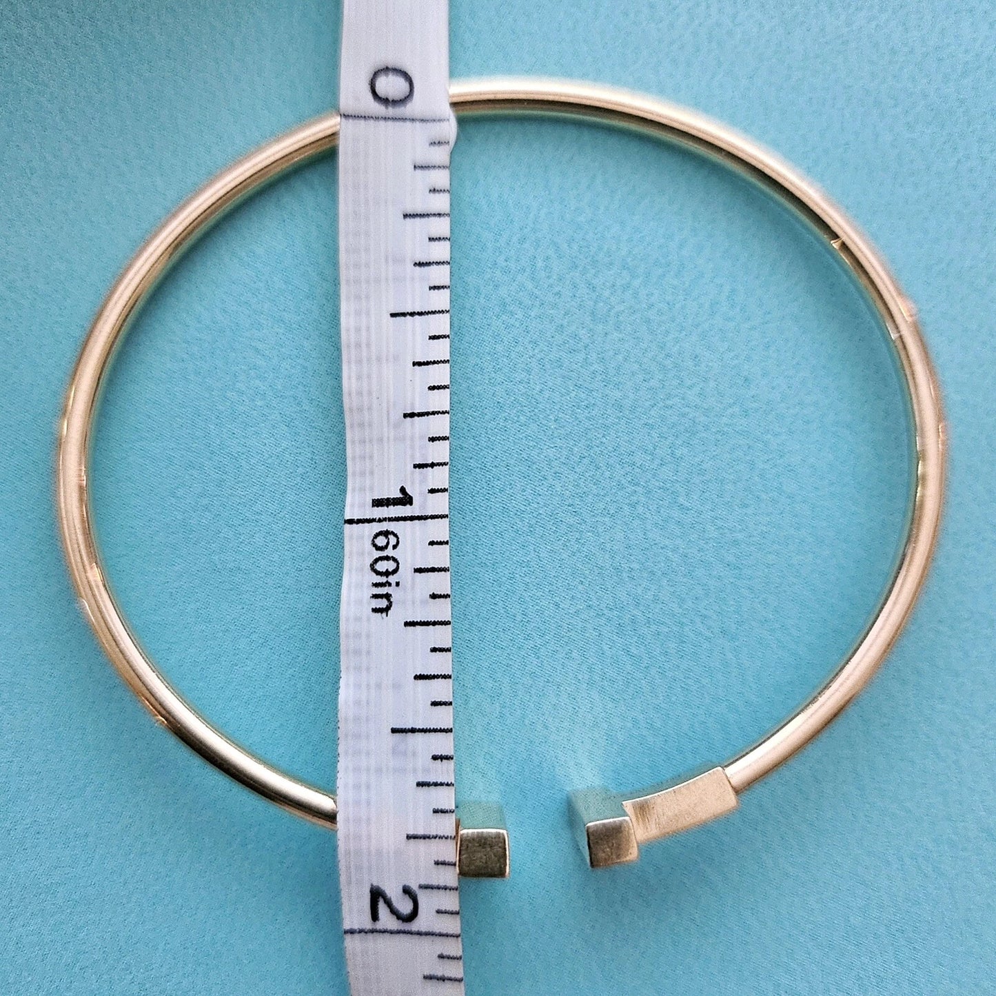 $5,400++ Tiffany & Co. Tiffany T Diamond Wire 18k Rose Gold Bangle Bracelet