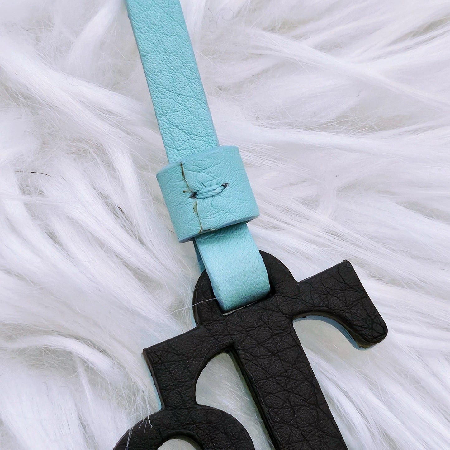 Tiffany & Co. Tiffany Blue Leather T&Co Logo Luggage Tag Made In Italy