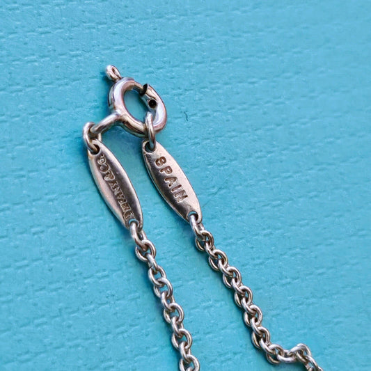 Tiffany & Co. Elsa Peretti Sterling Silver Thick Chain Rolo Necklace 16”