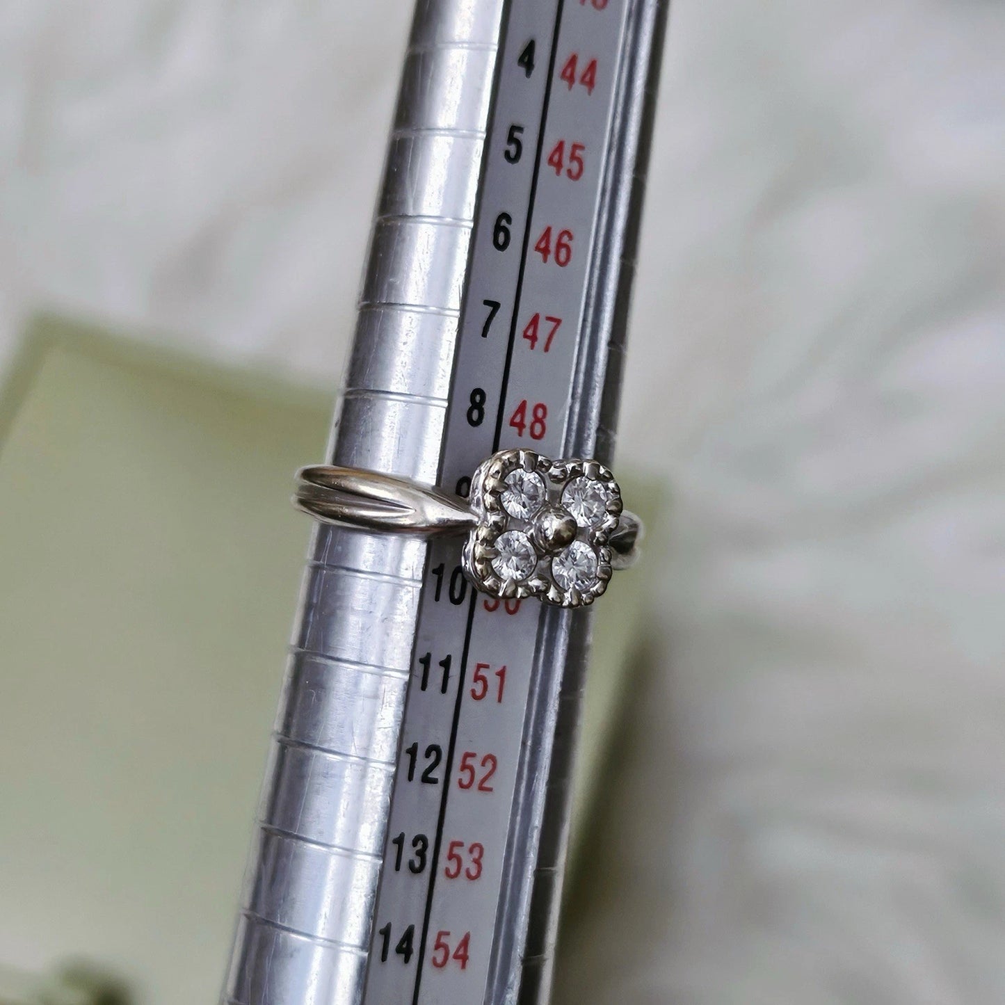 Vintage Van Cleef & Arpels ARNO Diamond 18k White Gold Alhambra VCA Clover Ring
