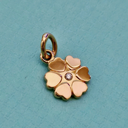 Vintage Tiffany & Co. Paloma Picasso 18k Diamond Crown Of Hearts Pendant Charm