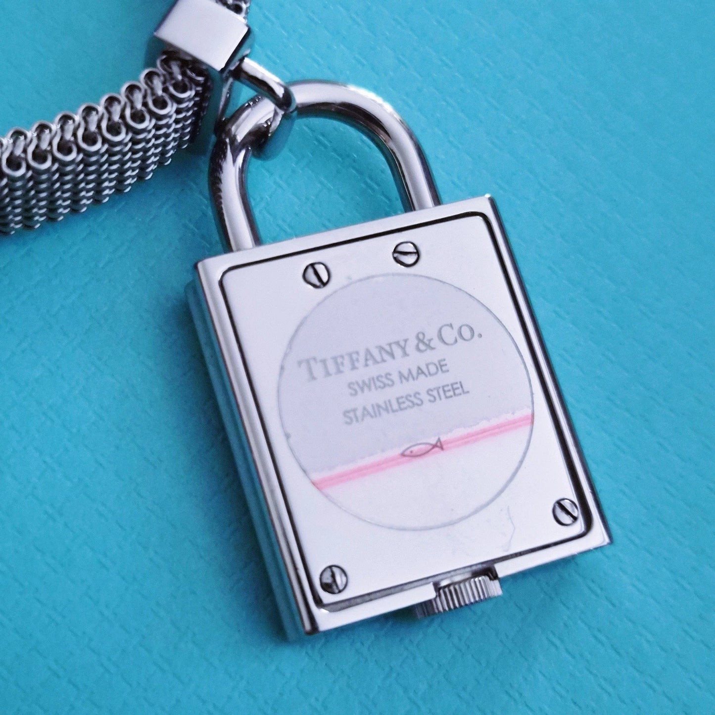 Tiffany & Co. 1837 Padlock Watch Stainless Steel Stretch Bracelet Wristwatch