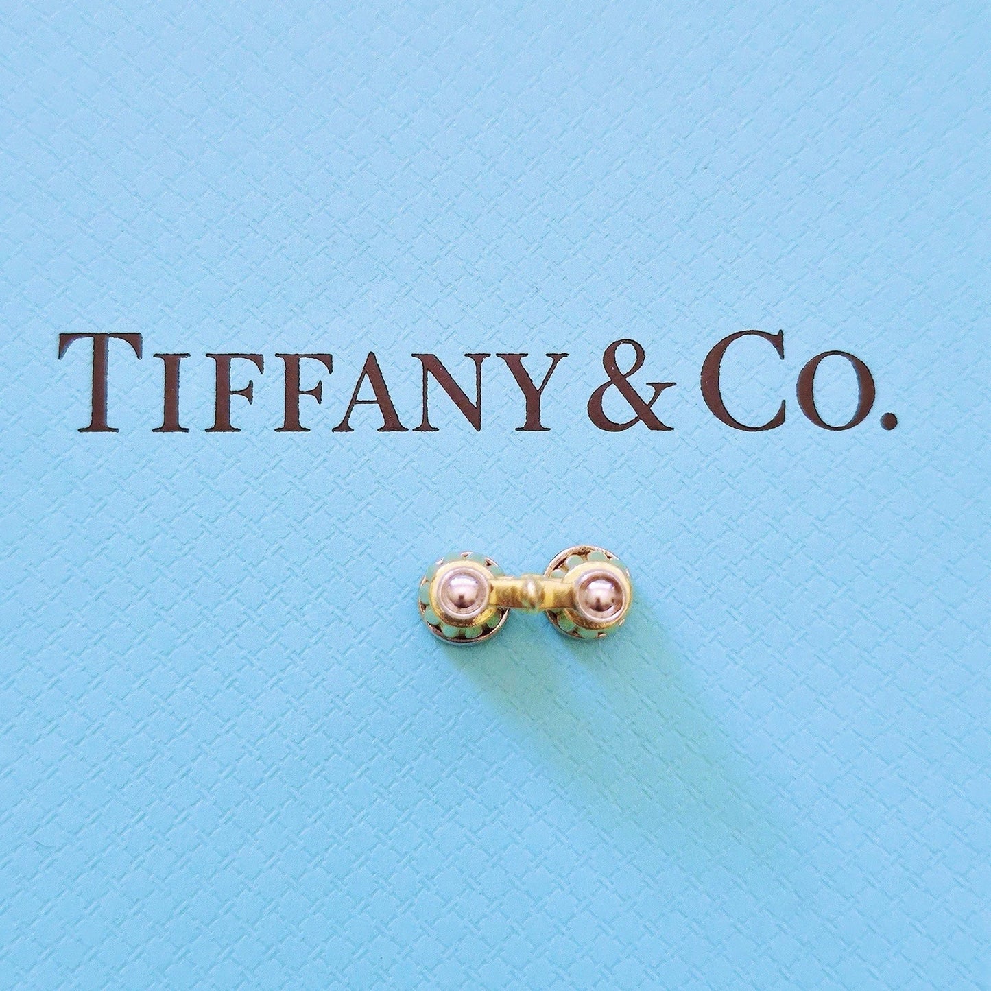 RARE Vintage Tiffany & Co. 18k Yellow Gold White Gold Binoculars Pendant Charm