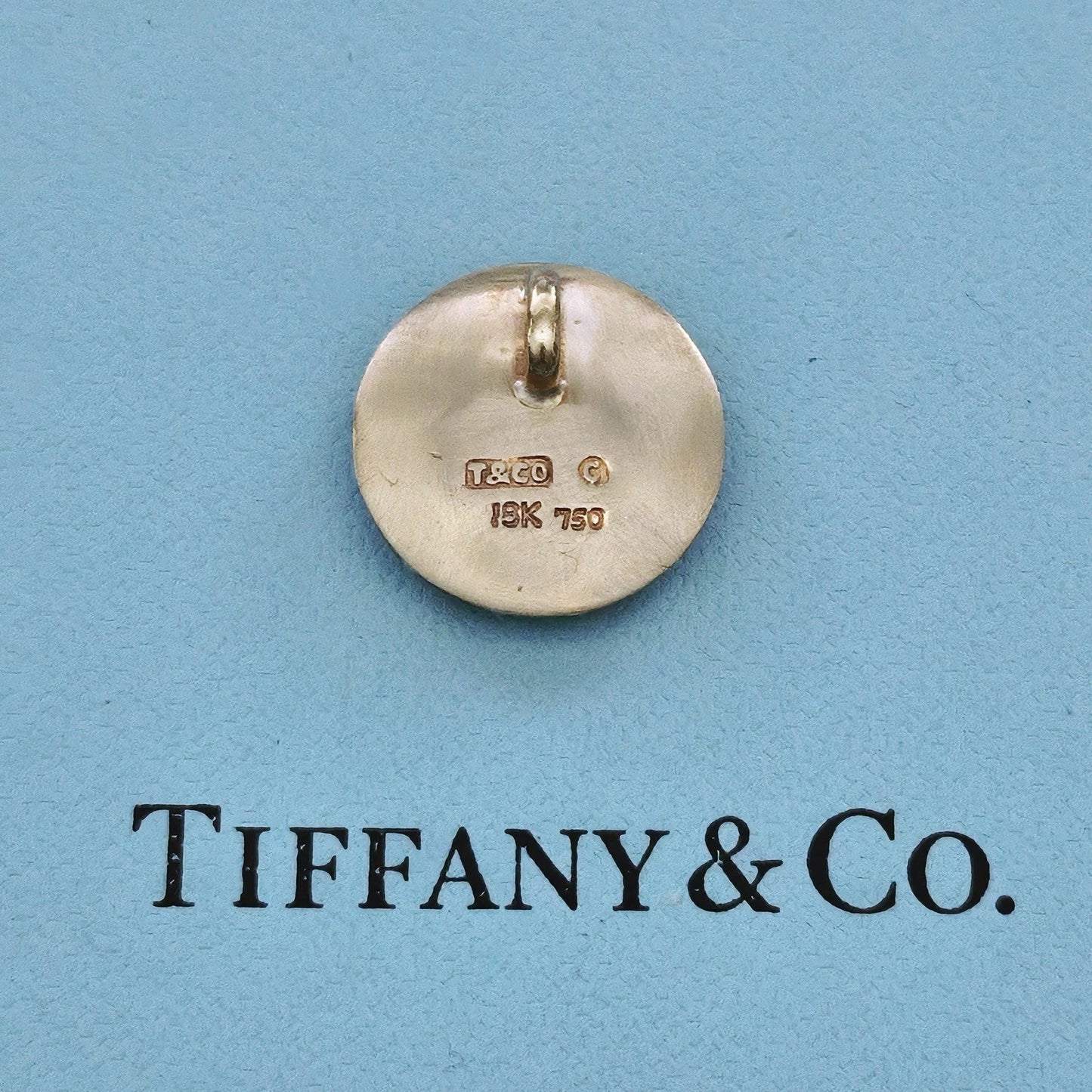 RARE Vintage Tiffany & Co. Weaving Pendant 18k Gold with MOP and Opal Inlay