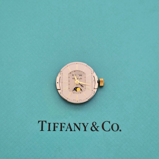 Tiffany & Co. Mark Coupe Automatic Day Date Moonphase 18k Stainless Steel Dial Movement