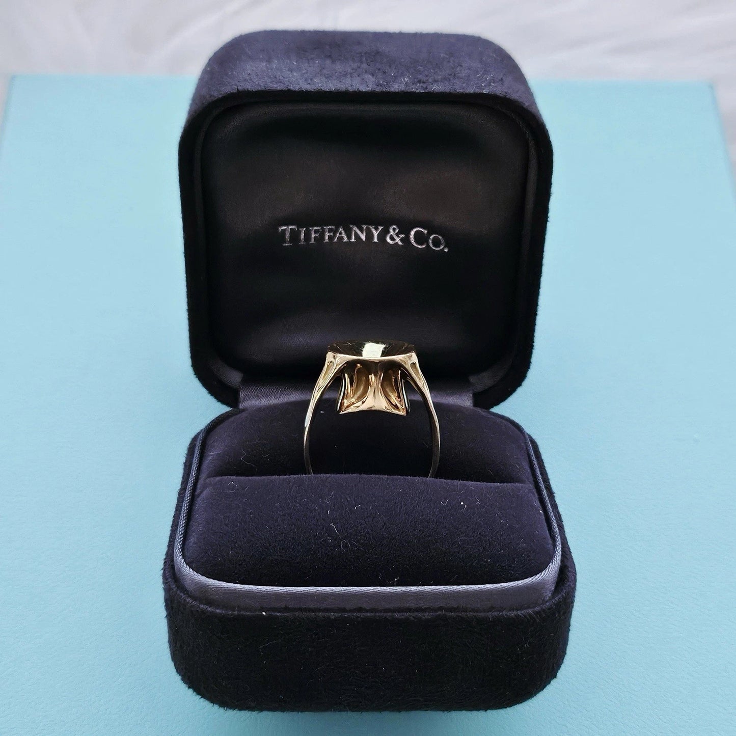 RARE Vintage 1985 Tiffany & Co. Elsa Peretti Sculptural 18k Yellow Gold Ring