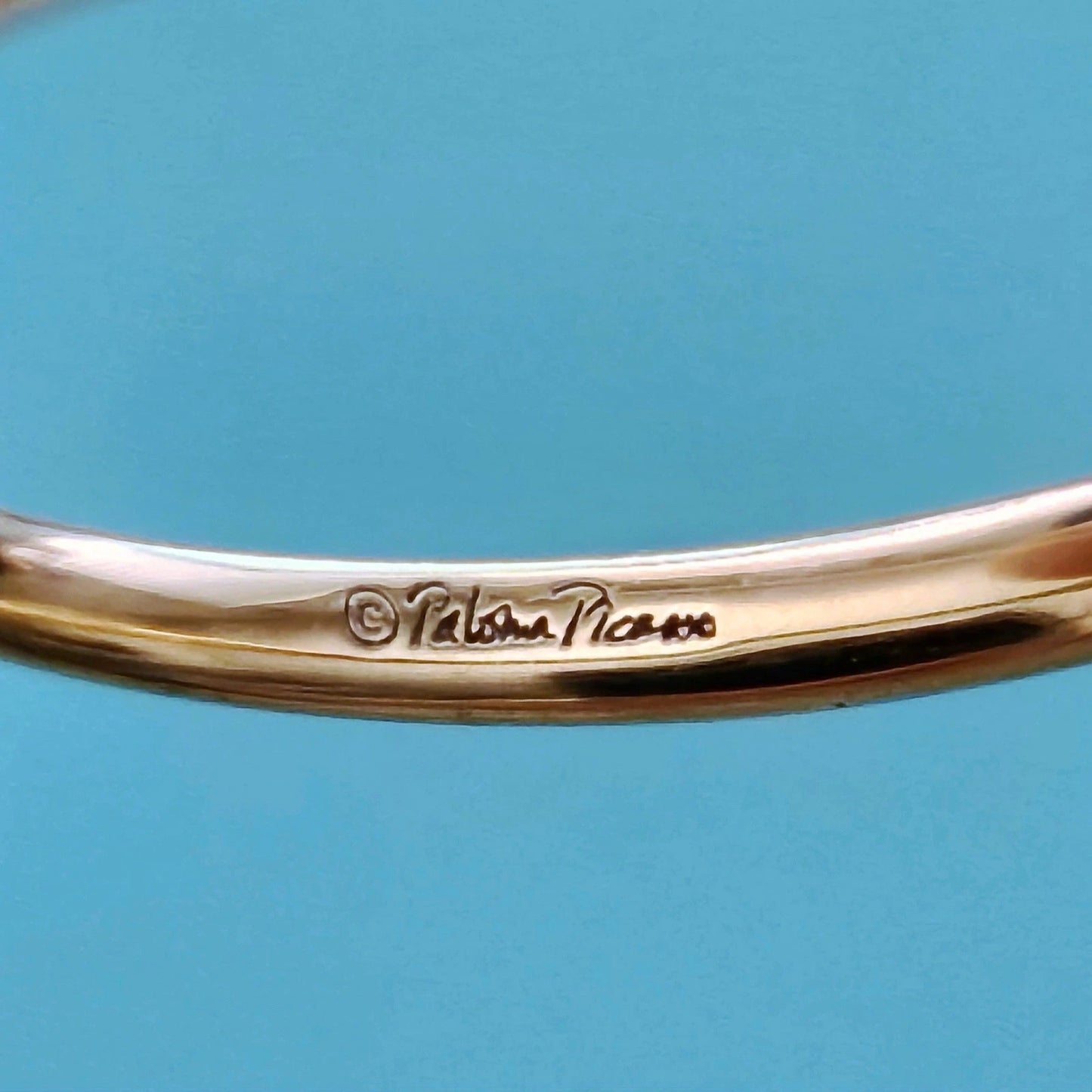 Tiffany & Co. Sugar Stack 18K Yellow Gold Paloma Picasso Blue Topaz Ring