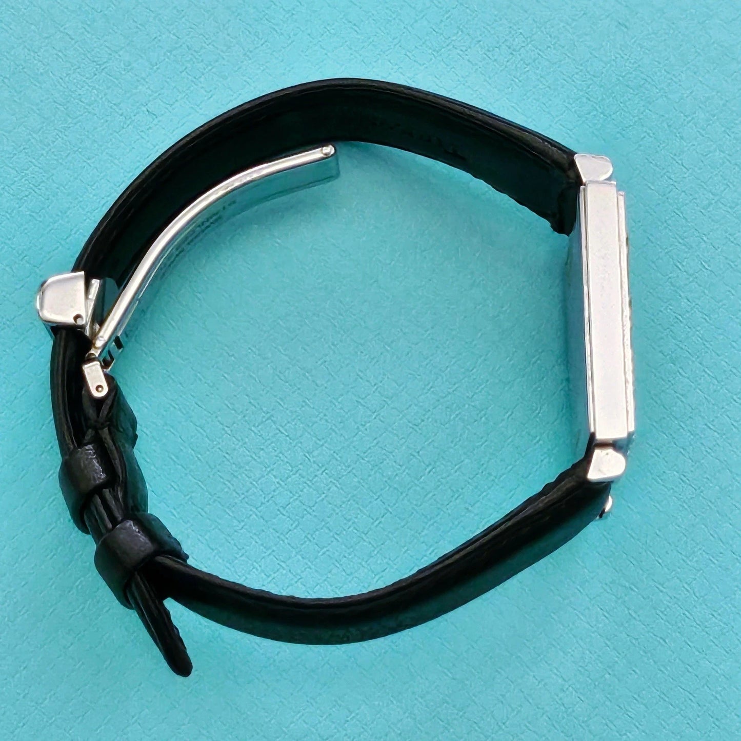 Vintage Tiffany & Co. Square Atlas Sterling Silver Swiss Made Quartz Wrist Watch