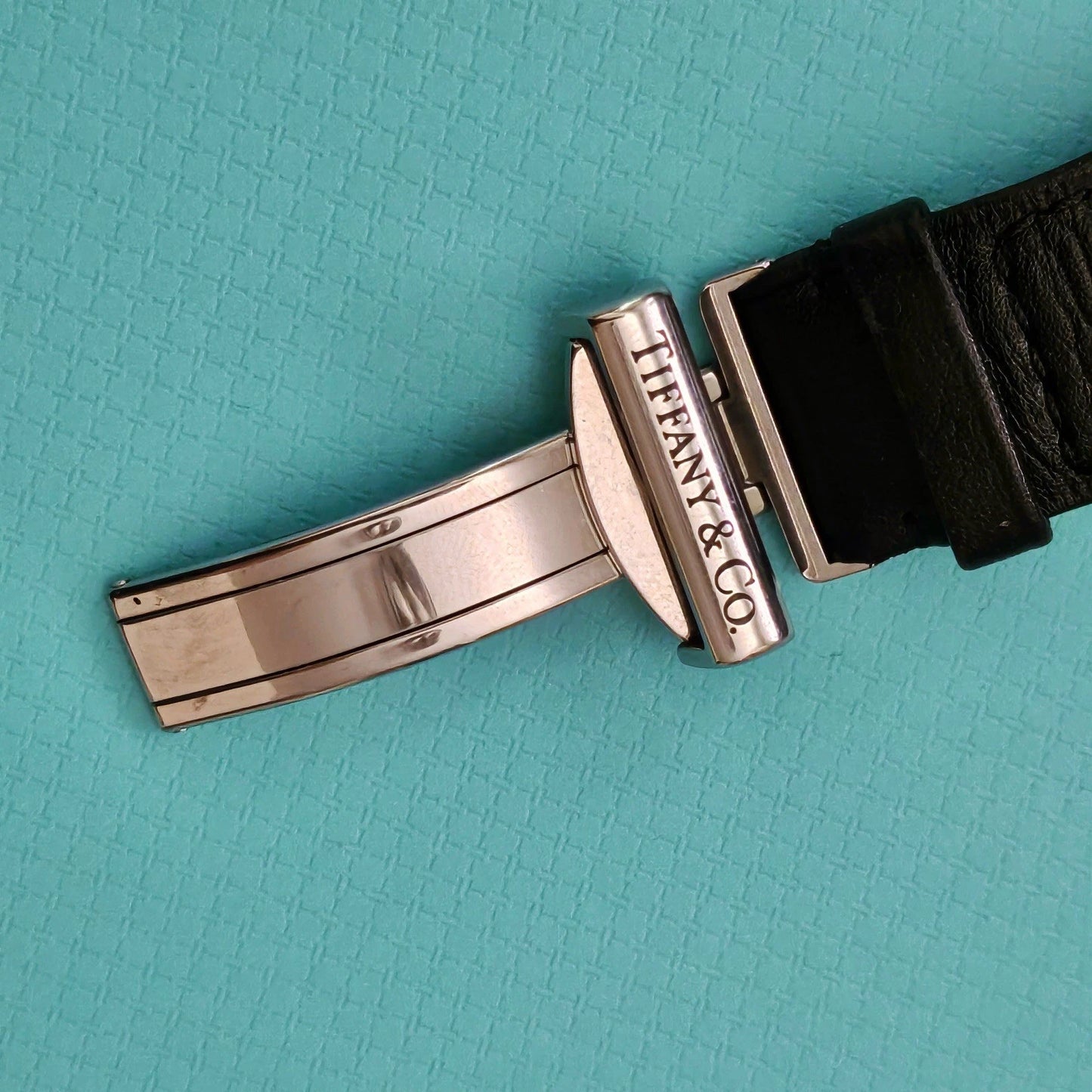 Vintage Tiffany & Co. Square Atlas Sterling Silver Swiss Made Quartz Wrist Watch