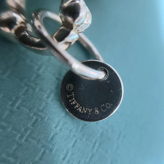 RARE Vintage Tiffany & Co. Multi Breed Dog Charm Bone Link Silver Bracelet