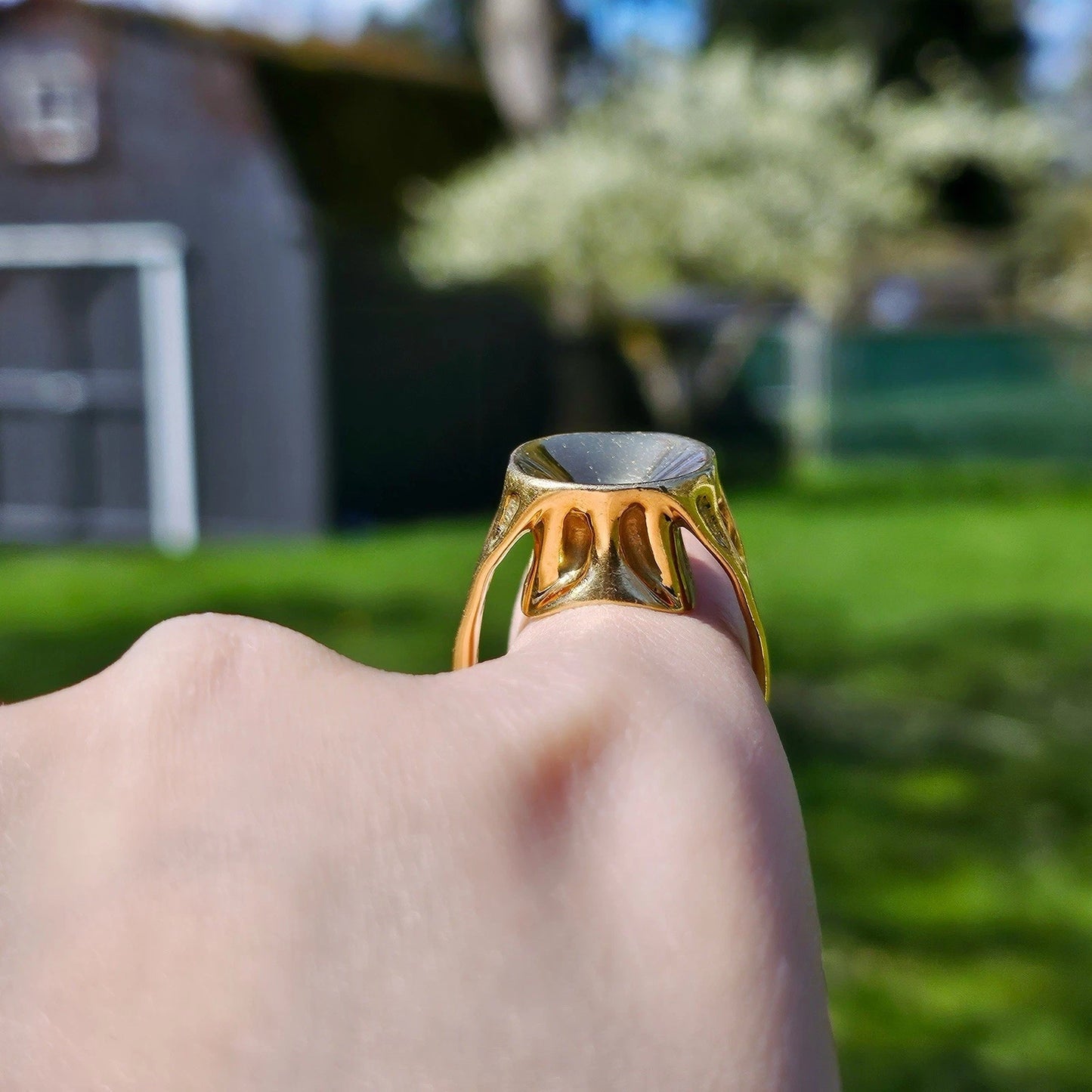 RARE Vintage 1985 Tiffany & Co. Elsa Peretti Sculptural 18k Yellow Gold Ring