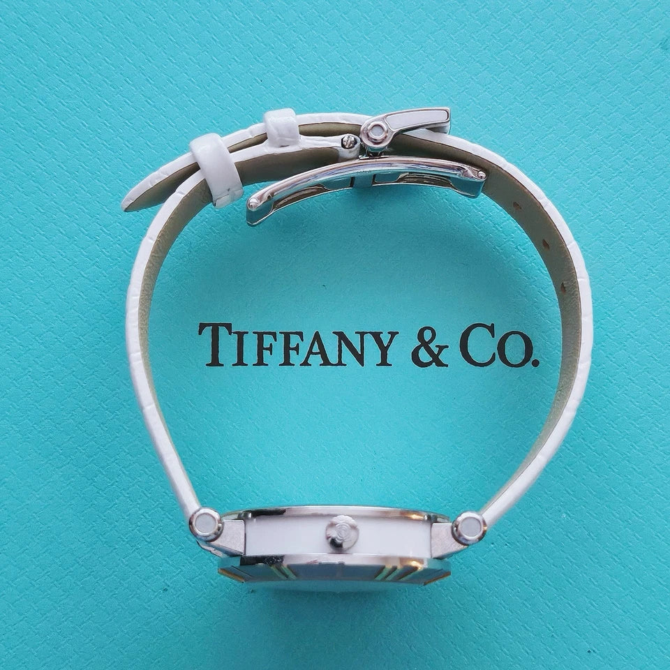 RARE Tiffany & Co. Stainless Steel Ceramic 18k Gold 30mm Atlas Automatic Watch