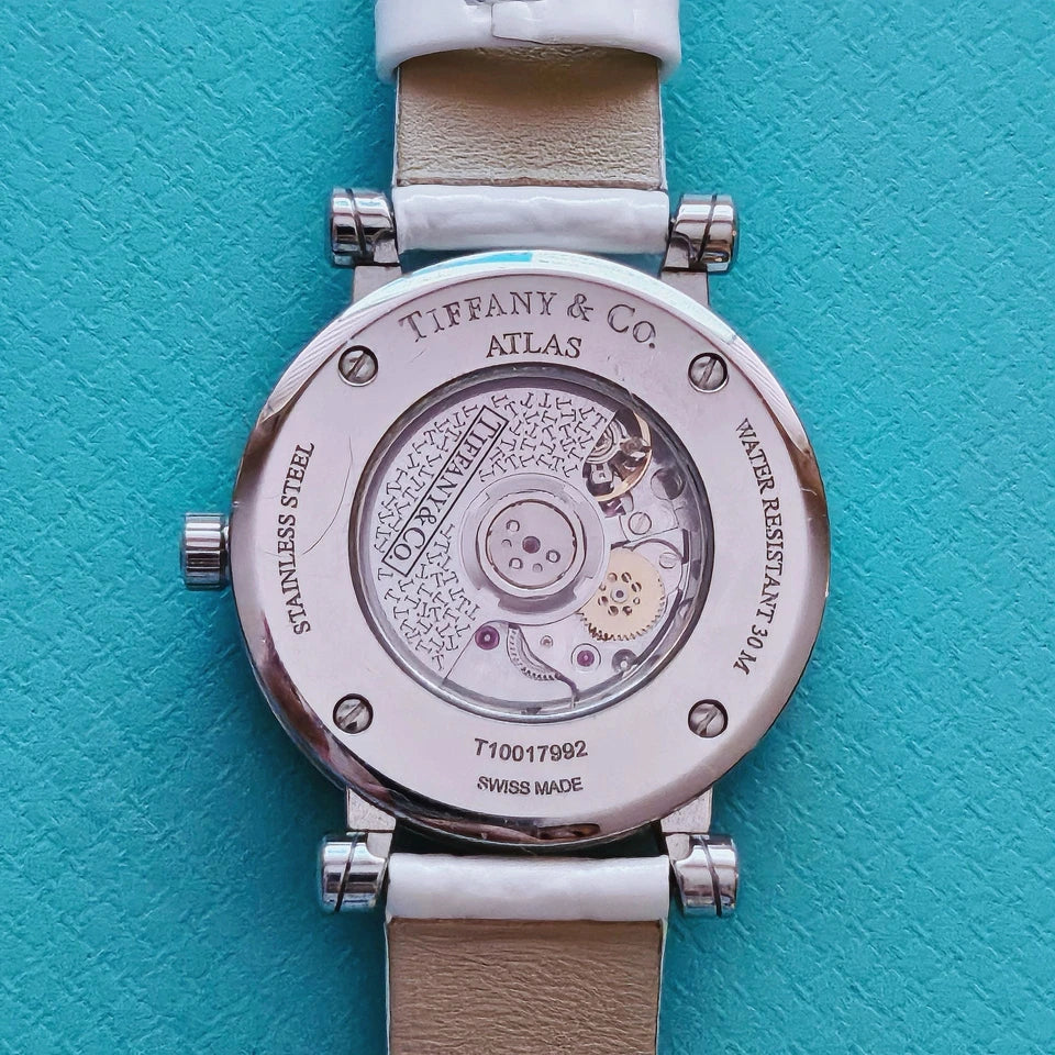 RARE Tiffany & Co. Stainless Steel Ceramic 18k Gold 30mm Atlas Automatic Watch