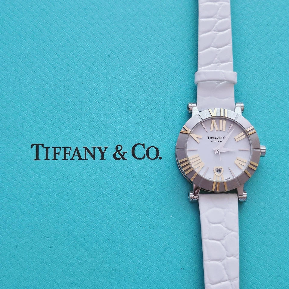 RARE Tiffany & Co. Stainless Steel Ceramic 18k Gold 30mm Atlas Automatic Watch