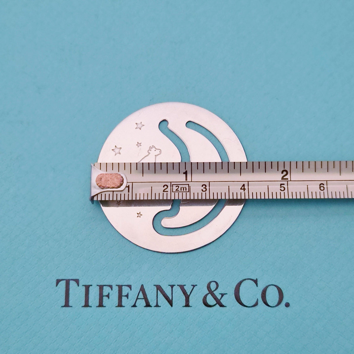 RARE Vintage Tiffany & Co. Cow Jumped Over The Moon Sterling Silver Bookmark