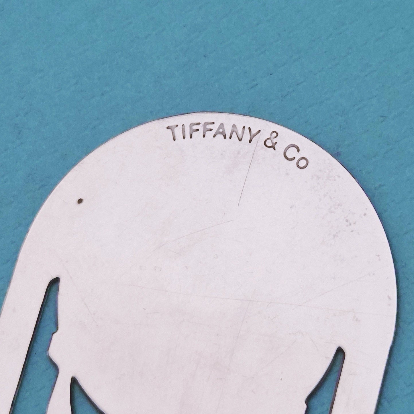 RARE Vintage Tiffany & Co. Atlas Clock Sterling Silver Bookmark