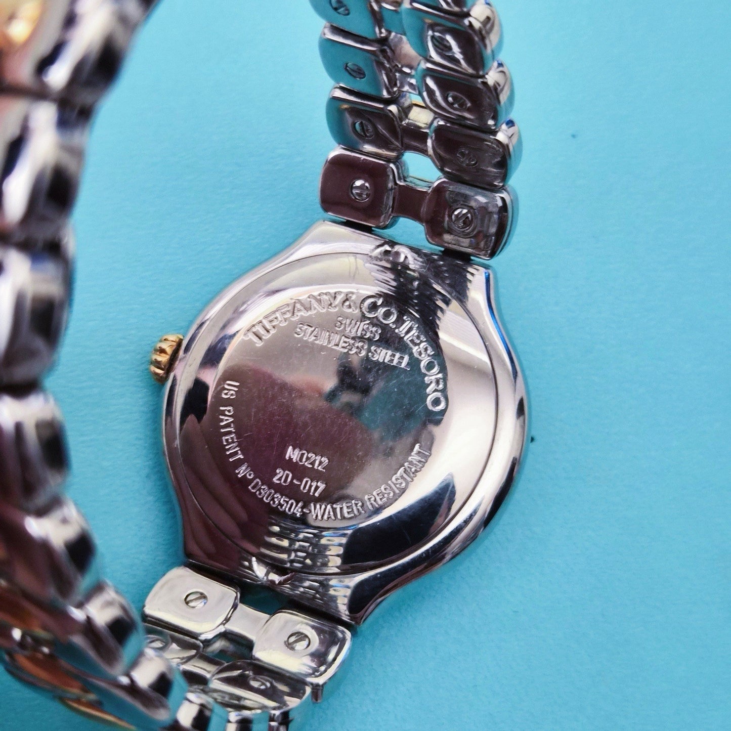 RARE Tiffany & Co. Automatic TESORO 18k Stainless Steel 2-Tone Quartz Watch 36mm