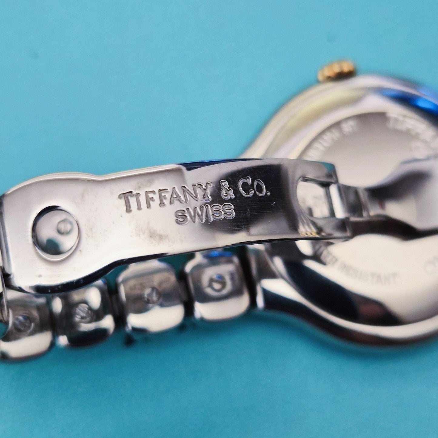 RARE Tiffany & Co. Automatic TESORO 18k Stainless Steel 2-Tone Quartz Watch 36mm