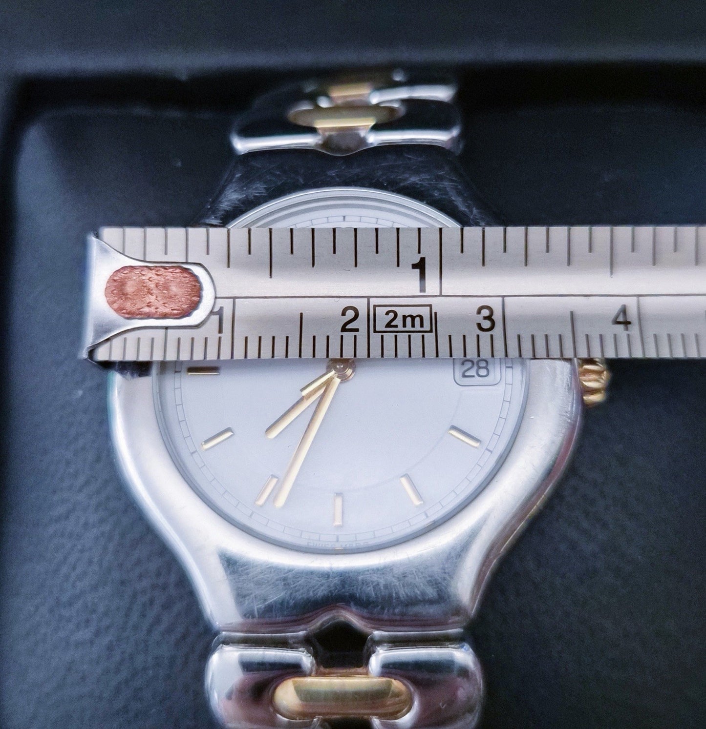 RARE Tiffany & Co. Automatic TESORO 18k Stainless Steel 2-Tone Quartz Watch 36mm