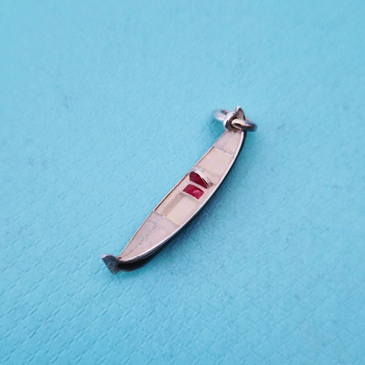 RARE Tiffany & Co. Paloma Picasso Enamel Silver Gondola Boat Charm Pendant